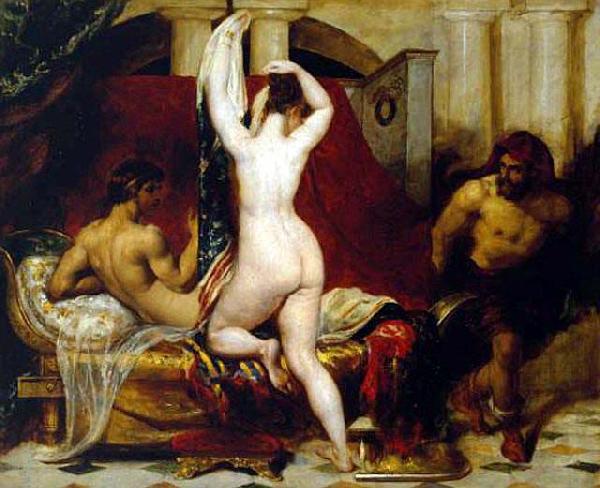 William Etty Candaules, King of Lydia, Shews his Wife by Stealth to Gyges oil painting picture